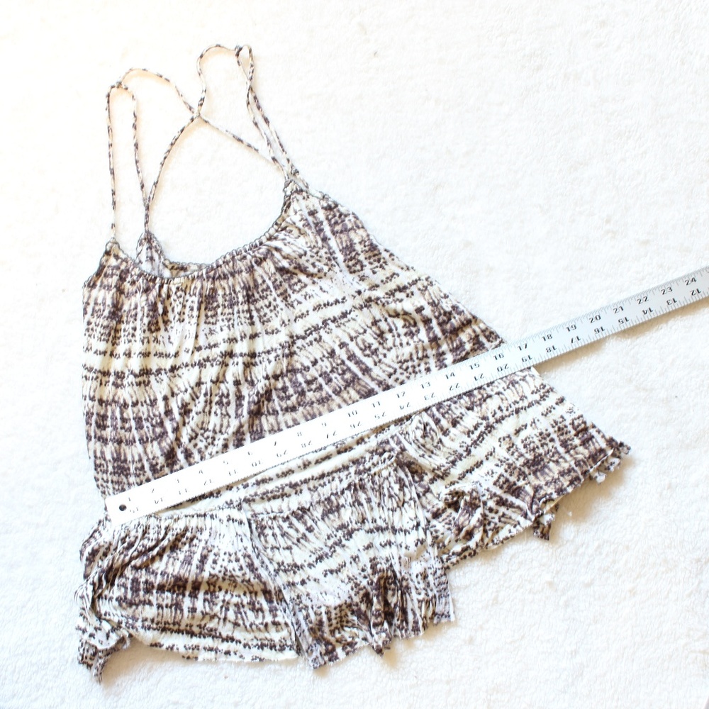 Free People Loose Drape Criss Cross Strap Boho Top - Picture 3 of 8